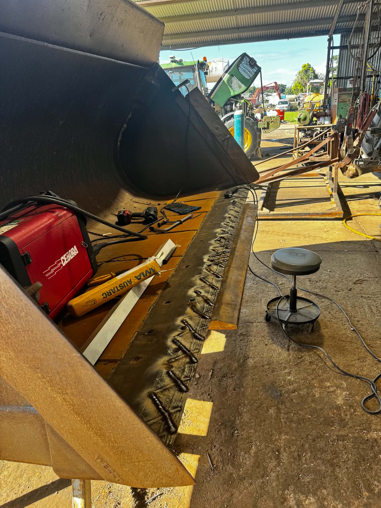 Truck bed weld repair